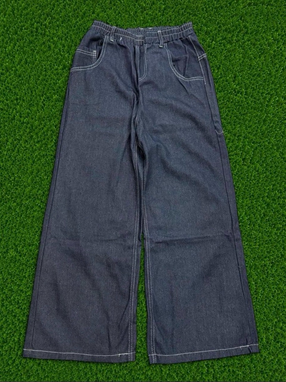 JNCO Heat Pressed Dragon Embroidered Blue Baggy Jeans Sizes M,L